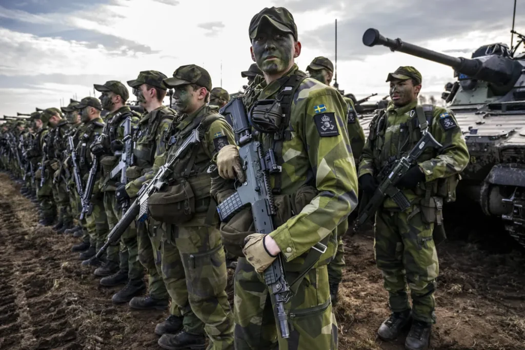 hur många soldater har sverige