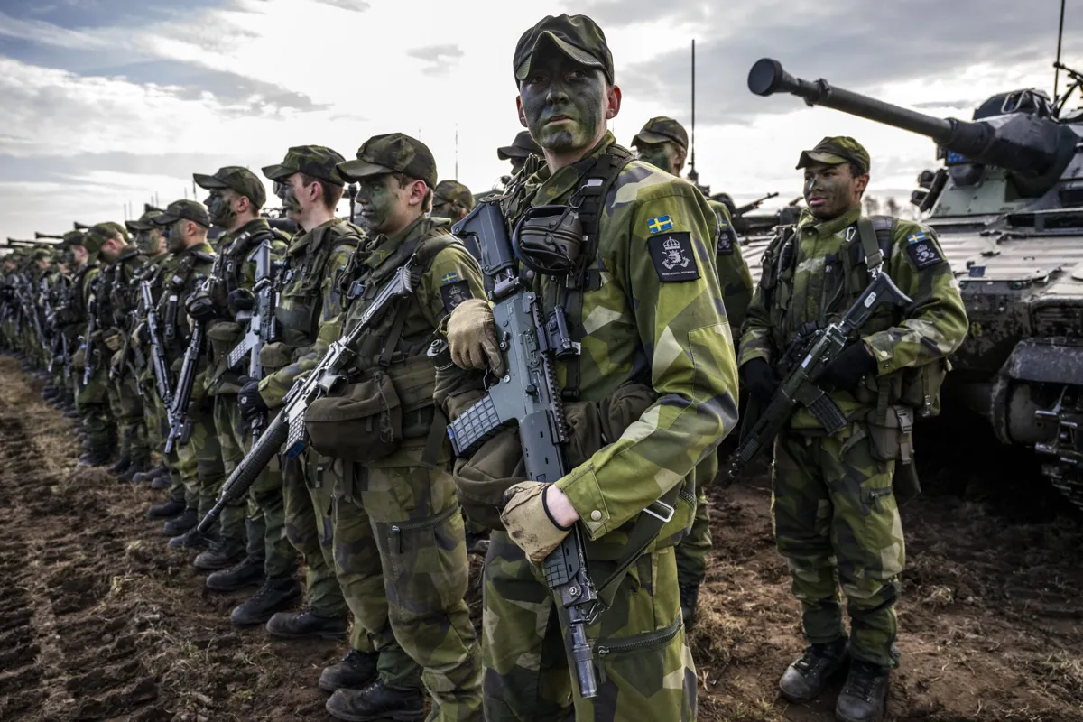 hur många soldater har sverige